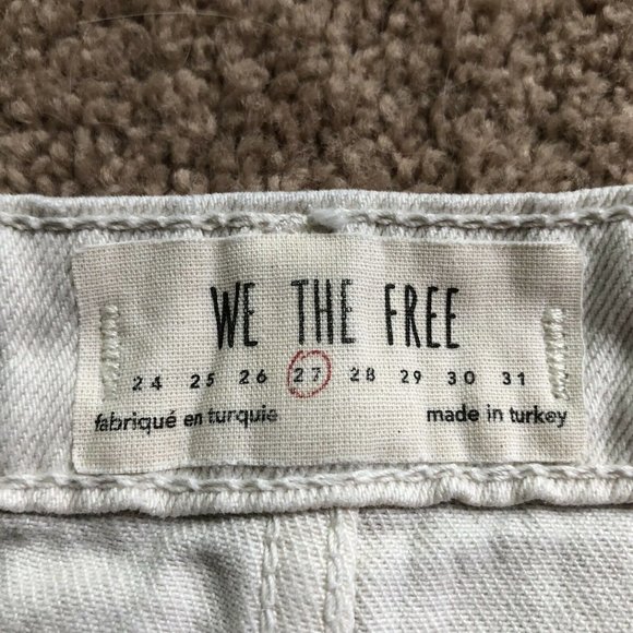 Free People, We The Free White Denim Mini Skirt, Size 27, Pockets, Cotton - Picture 4 of 10
